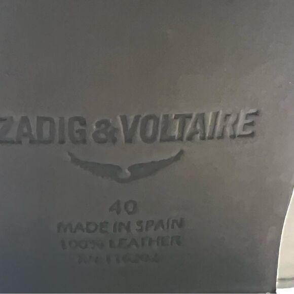 ZADIG & VOLTAIRE Womens 40 Cara Studded Western Boot Khaki Suede Leather Boots - Picture 14 of 16